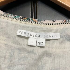 VERONICA BEARD Itzel Belted Floral Cotton Mini Dress Sz S/4